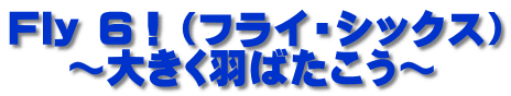 Fly 6！（フライ・シックス） 　 ～大きく羽ばたこう～