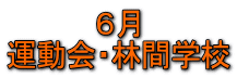 ６月 運動会・林間学校 