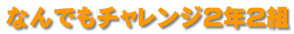 なんでもチャレンジ２年２組